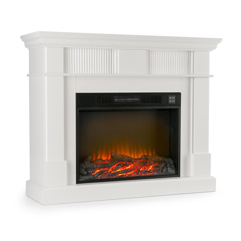 Klarstein Bern, električni kamin, 750/1500 W, LED vatra, daljinski upravljač, MDF, bijeli