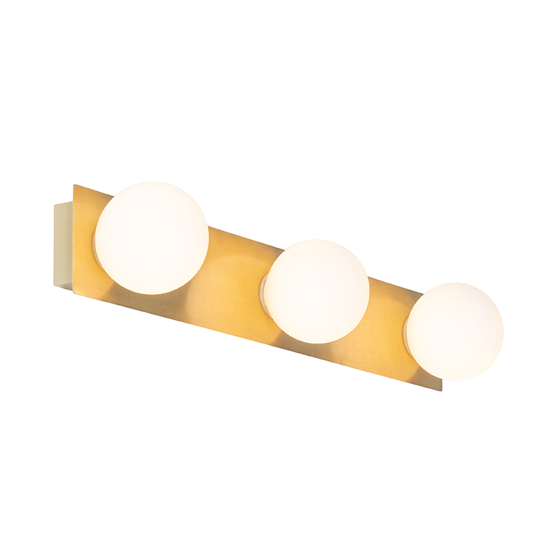 Moderna zidna svjetiljka zlatna 48 cm IP44 3-svjetla - Cederic