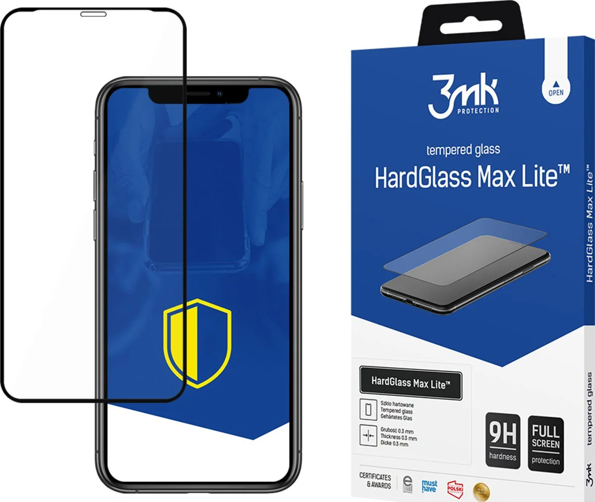 Zaštitno staklo 3MK Apple iPhone 11 Black - 3mk HardGlass Max Lite (5903108297202)