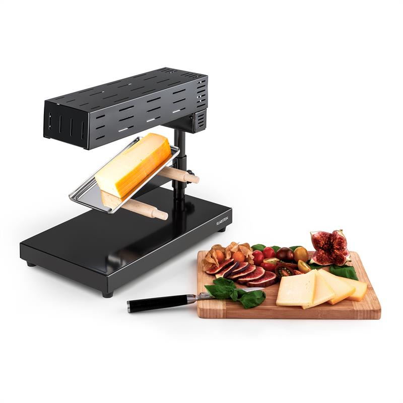 Klarstein Appenzell 2G, tradicionalni stolni raclette grill, 600 W, crni