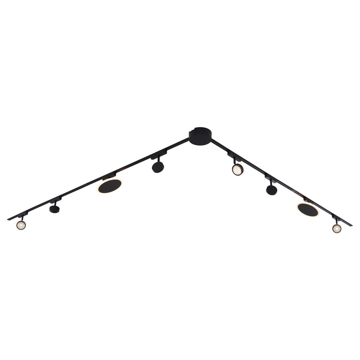 Sustav rasvjete sa 6 reflektora i 2 stropna svjetla crna 1-fazni - Magnetic Lance Puk