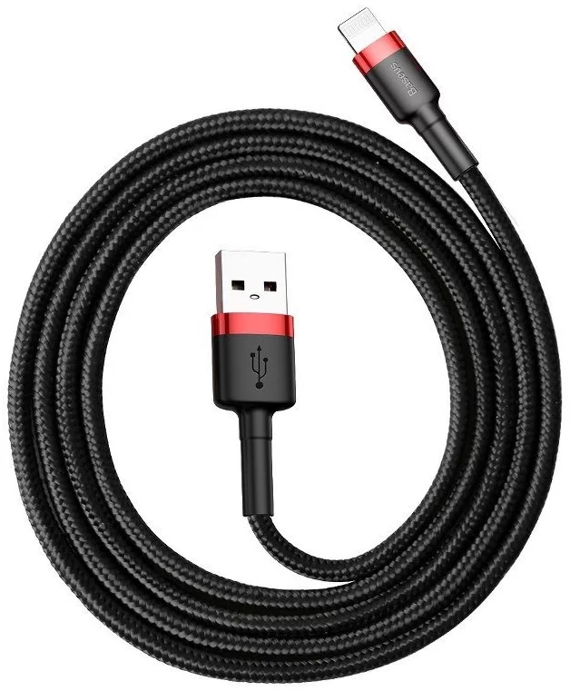 Kabel Baseus Cafule USB Lightning Cable 2,4A 0,5m (Red+Black)