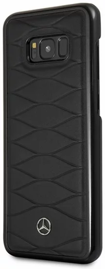 Maska Mercedes-- Samsung Galaxy S8 Plus G955 Pattern Line Leather - Black (MEHCS8LWHCLBK)