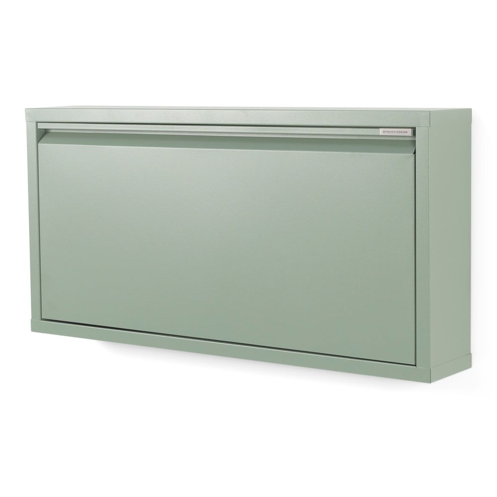 Prljavo zeleni metalni preklopni ormarić za cipele 75x37,5x12,5 cm Billy – Spinder Design