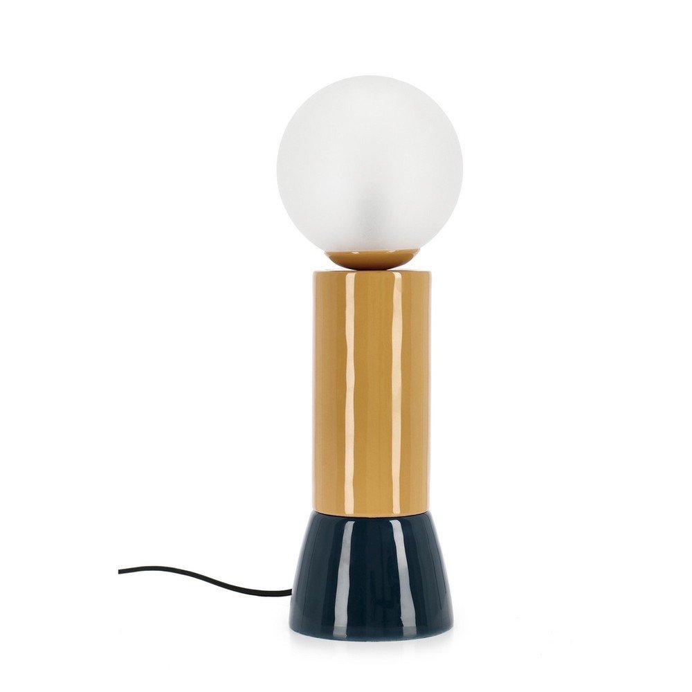 Metalna stolna lampa sa staklenim sjenilom (visina 47 cm) Malton – Bizzotto