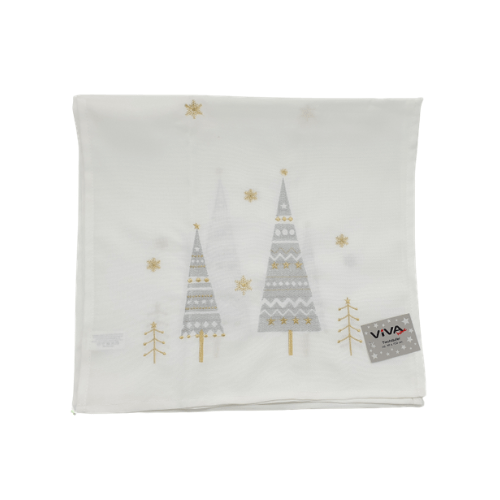 Nadstolnjak "Bijeli božićni bor" 40 x 150 cm