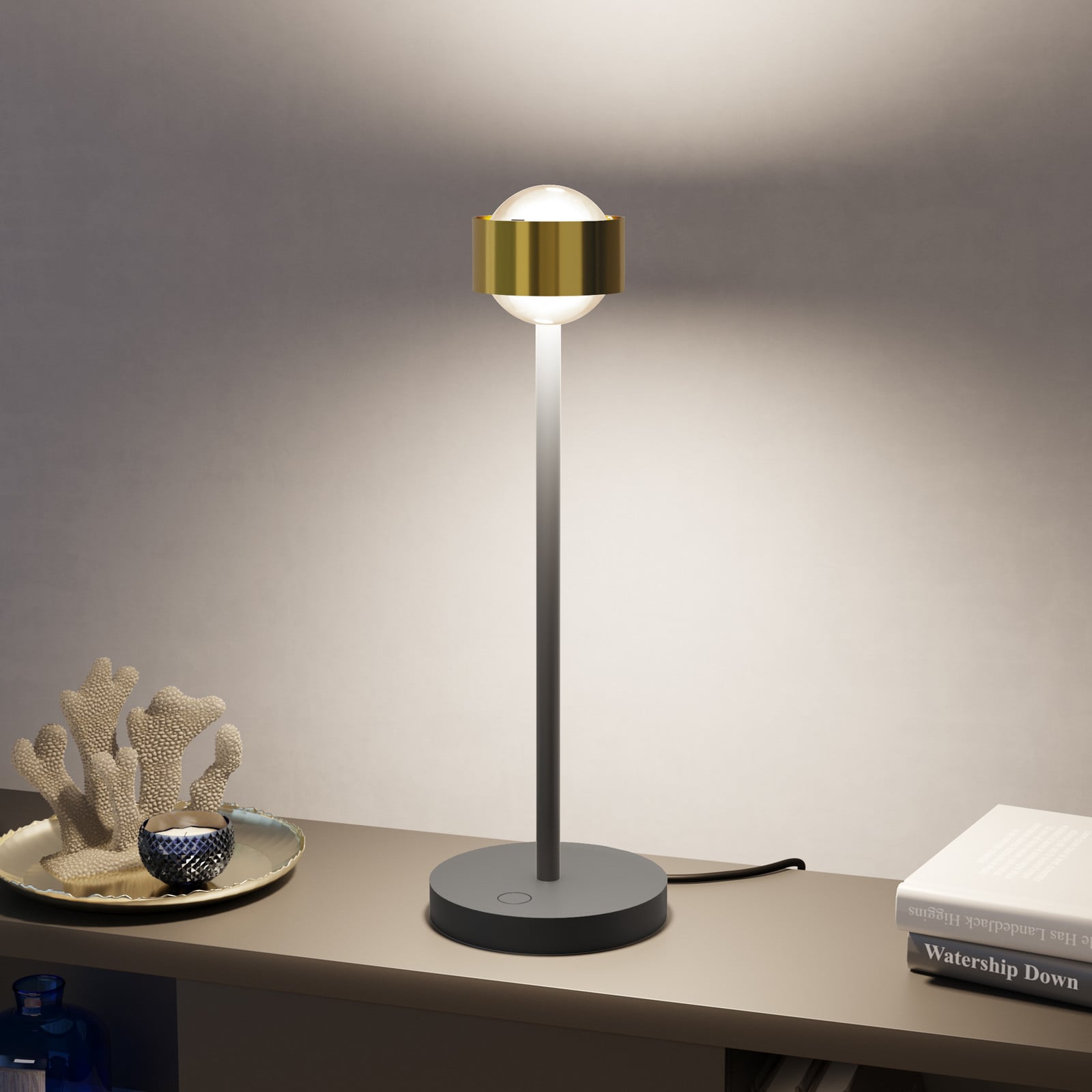 Pak! 80 Eye Table LED leće mat, mesing/crne