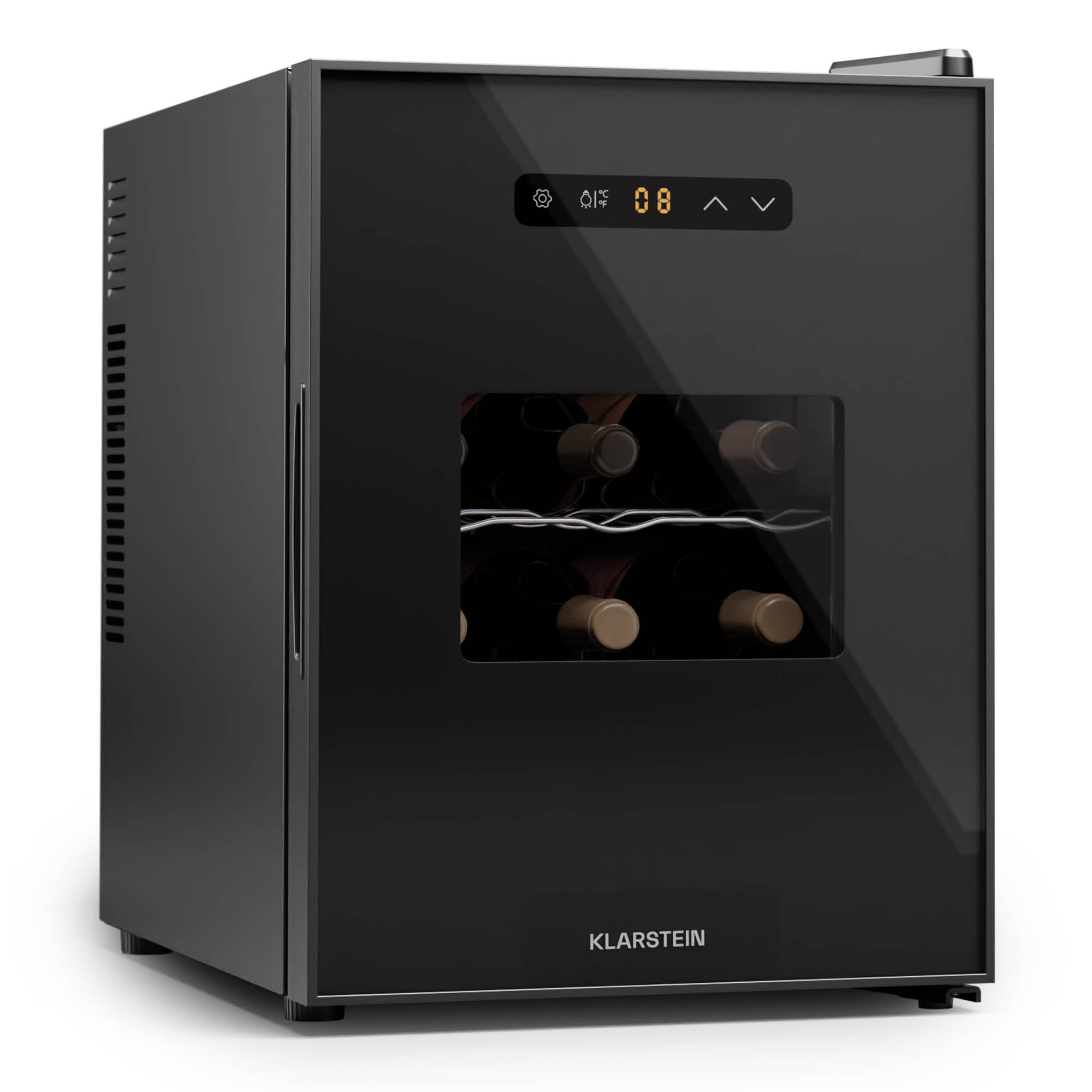 Klarstein Silent Vino 12 Uno, hladnjak za vino, 31 l / 12 boca, 5-18 °C, dodir