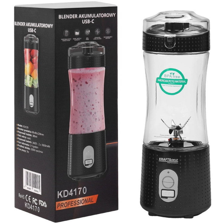 Punjivi blender s USB-C priključkom 380 ml / 2 x 3000 mAh KD4170