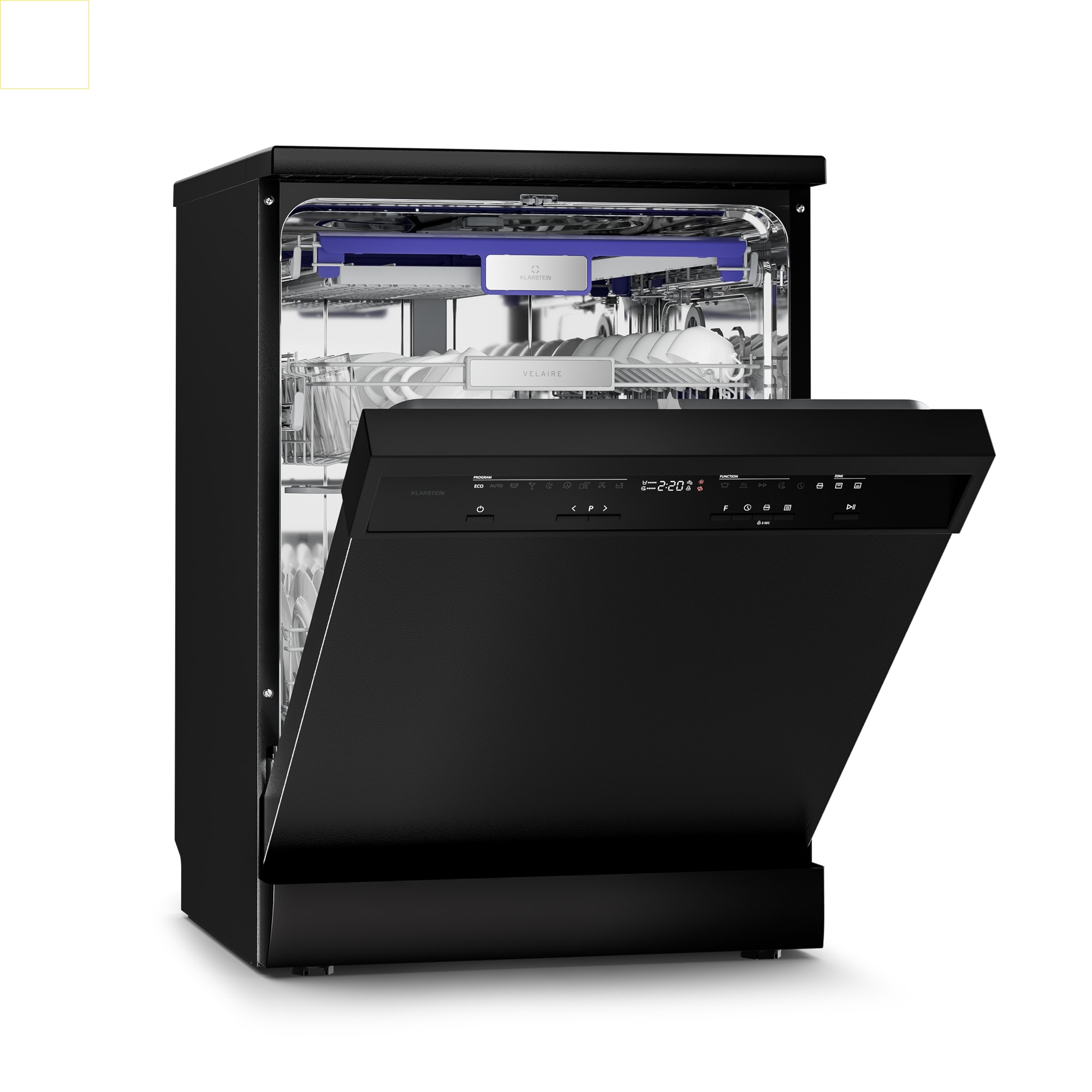 Klarstein Samostojeća perilica posuđa Velaire | Minimalistička, elegantna, snažna | EEC A | 60 cm