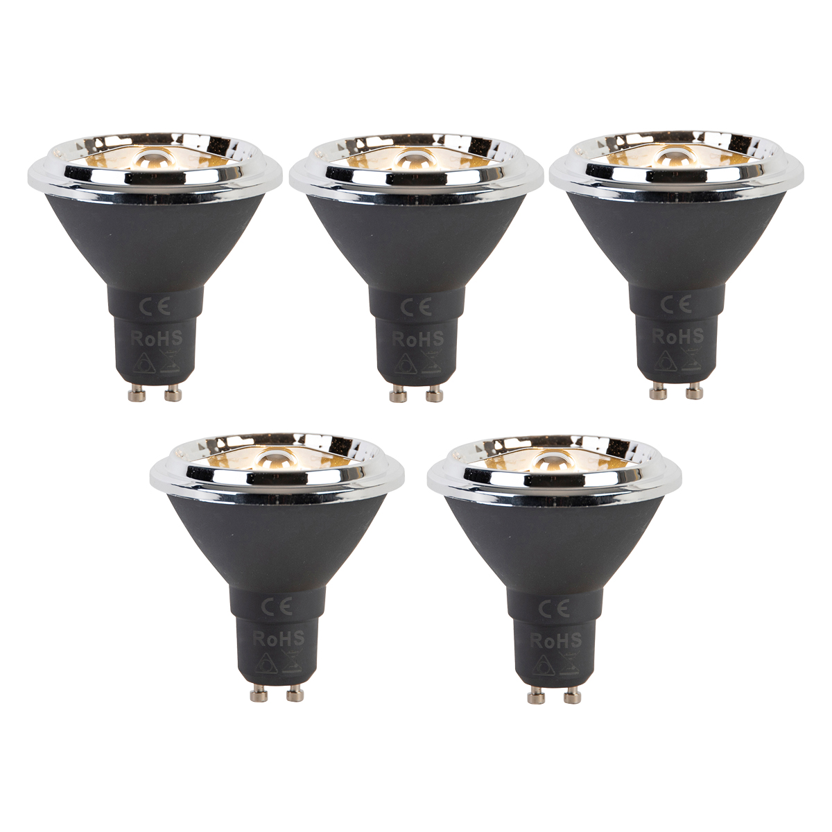Set od 5 prigušivih LED žarulja GU10 AR70 6W 450lm 2700K