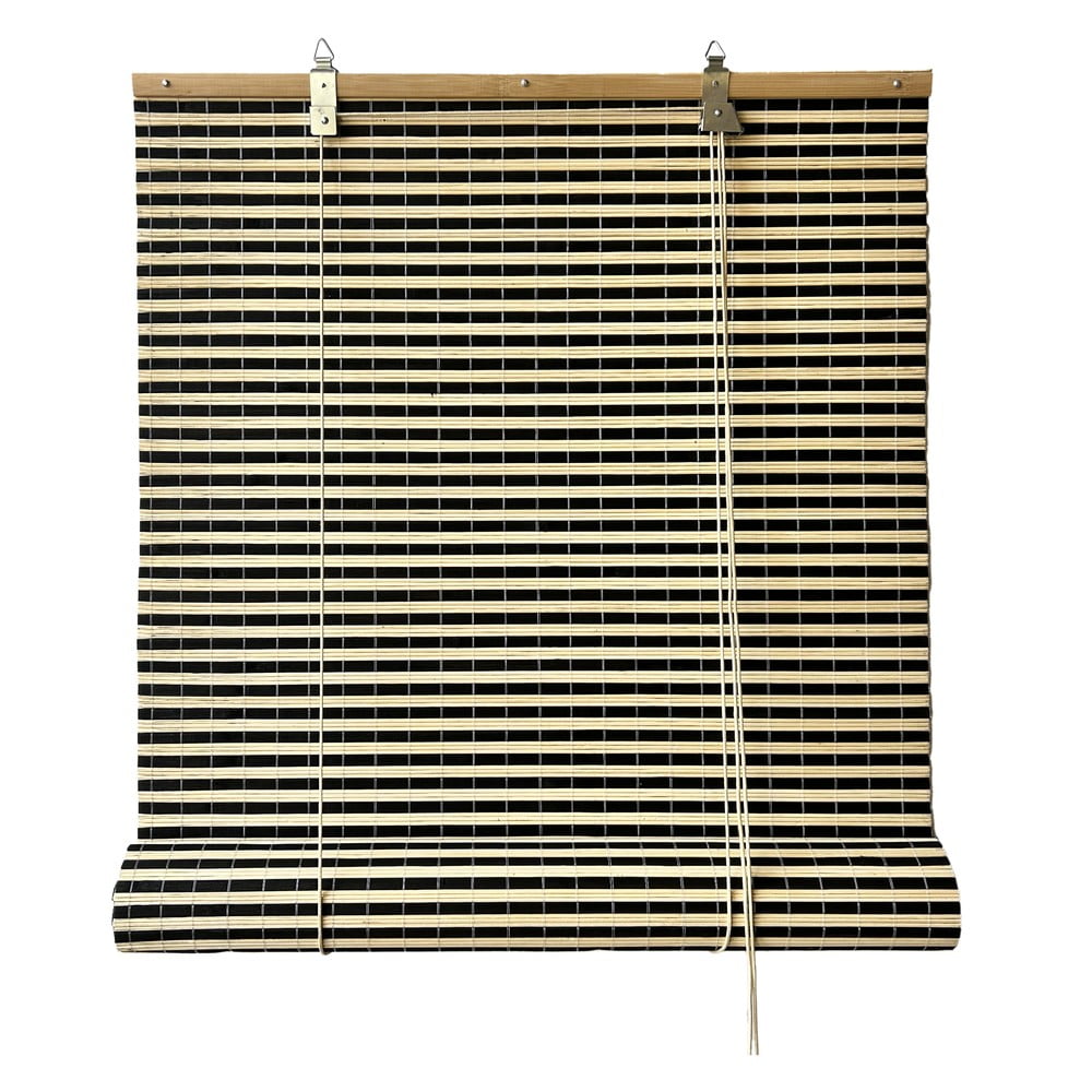 Crna/u prirodnoj boji rolete  od bambusa 200x160 cm Vela – Gardinia