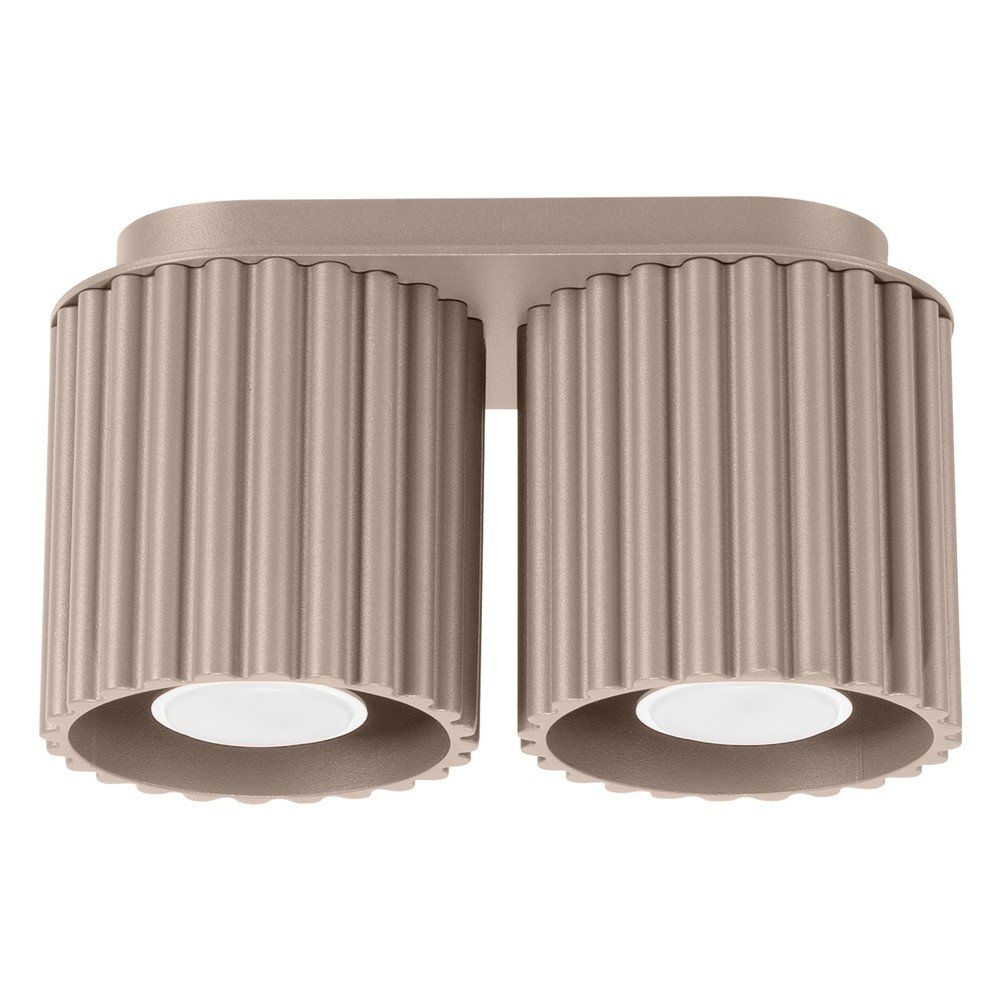 Smeđe-sivi metalni reflektor 10x21 cm Zora – Sollux
