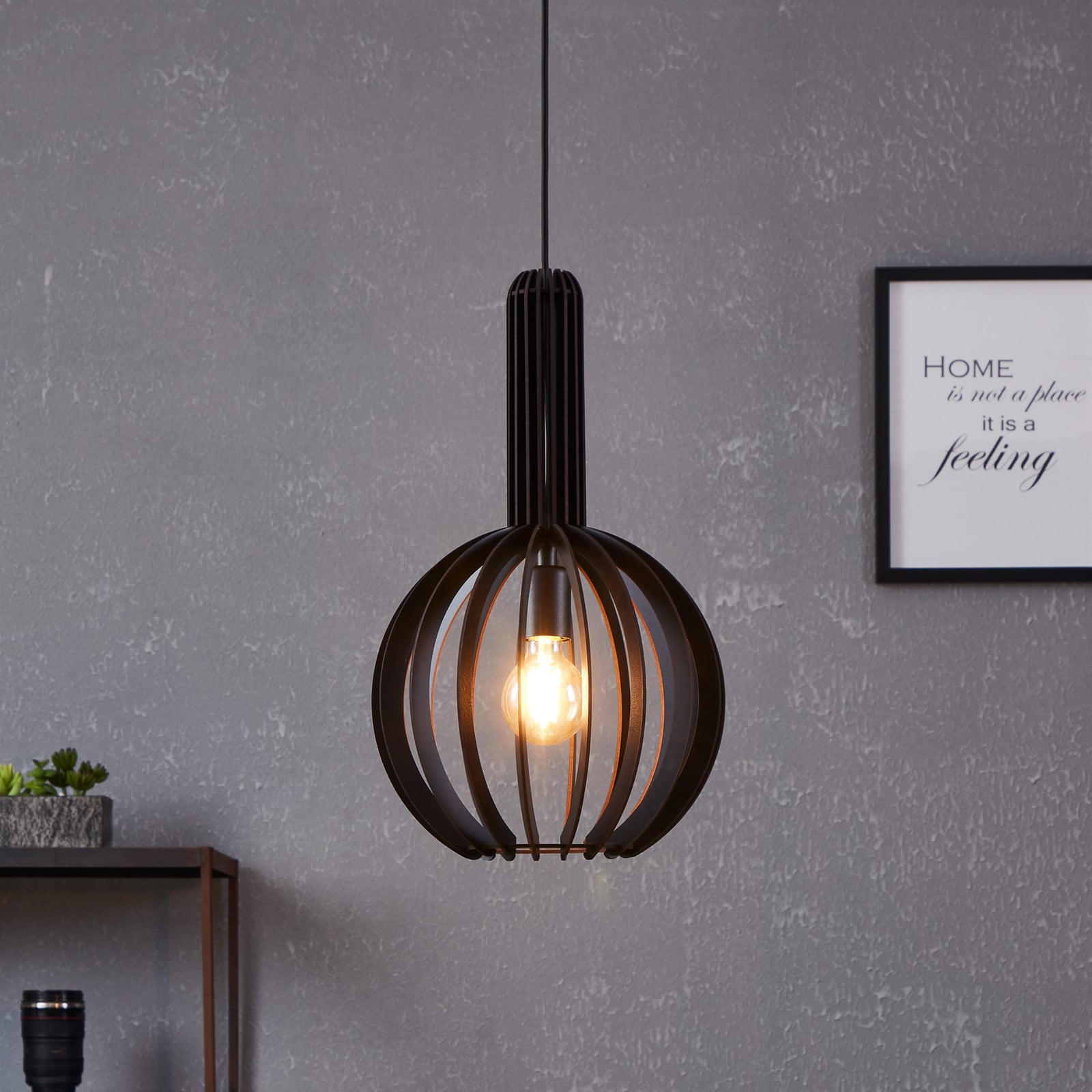 Velasco viseća svjetiljka u crnoj boji, Ø 31 cm