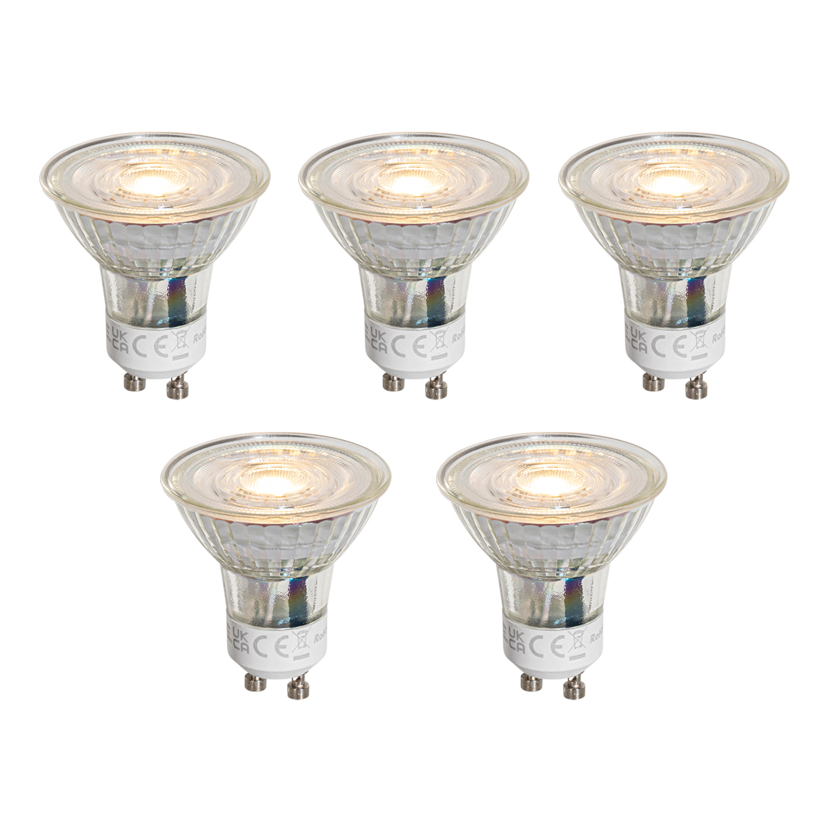 Set od 5 GU10 50mm LED žarulja prozirne 1W 80 lm 2200K