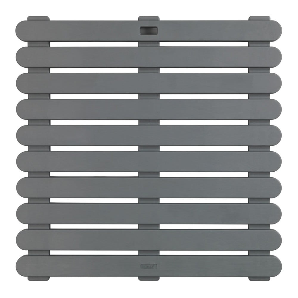 Tamno siva plastična prostirka pogodna i za eksterijer Wenko Outdoor Grey, 55 x 55 cm