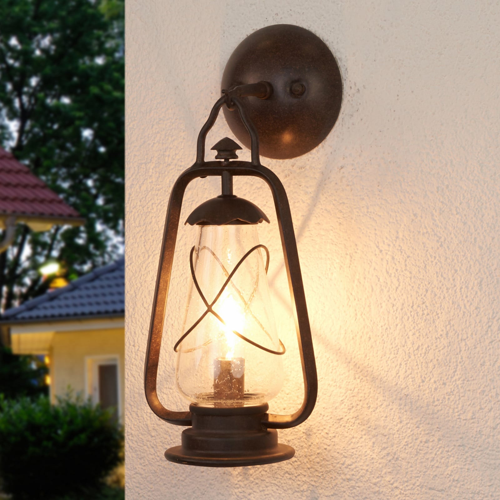 Rudarska vanjska zidna svjetiljka u stilu rudarske lampe
