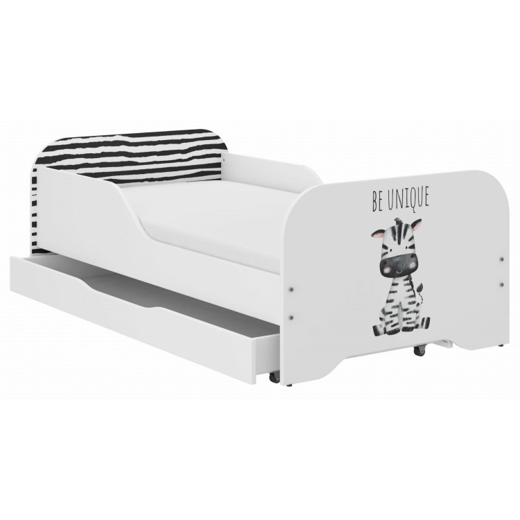 Dječji krevet MIKI s ladicom - 160x80 ZEBRA