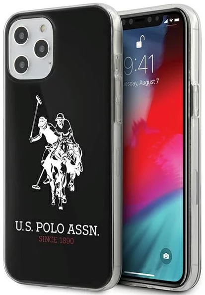 Maska US Polo USHCP12LTPUHRBK iPhone 12 Pro Max 6,7" black Shiny Big Logo (USHCP12LTPUHRBK)