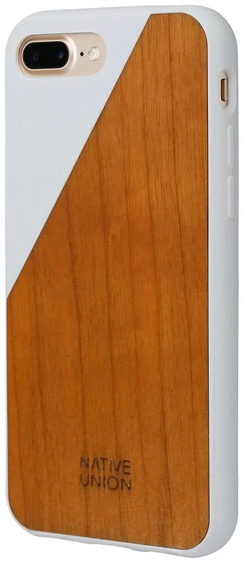Maska NATIVE UNION - CLIC Wooden Case for iPhone 7/8 Plus , White / Cherry Wood (CLIC-WHT-WD-7P)