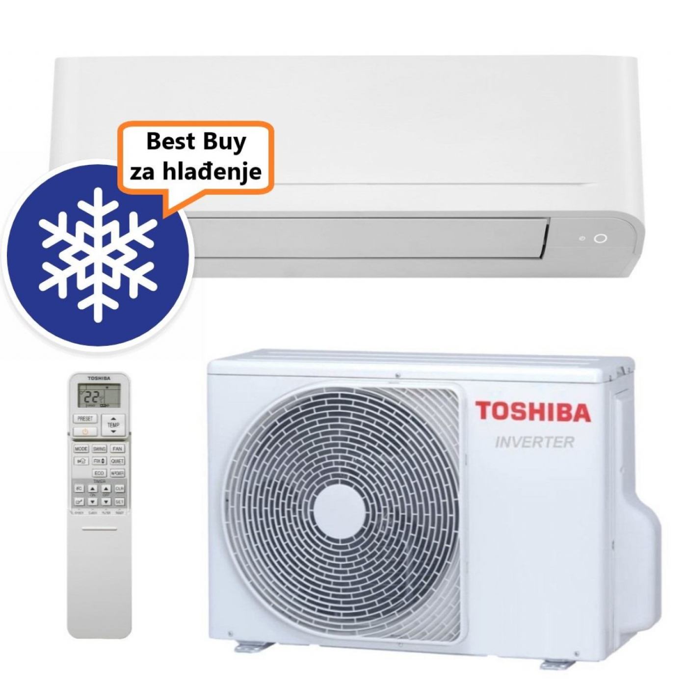 Toshiba Klima Uređaj 6,5Kw Ras-B24B2Kvg-E2/Ras-24B2Avg-E2