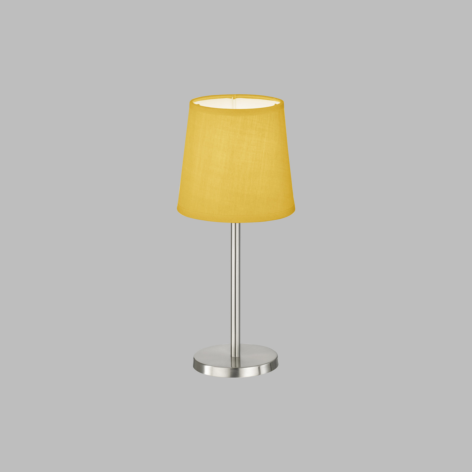Stolna lampa Eve laneno sjenilo, nikal/žuta