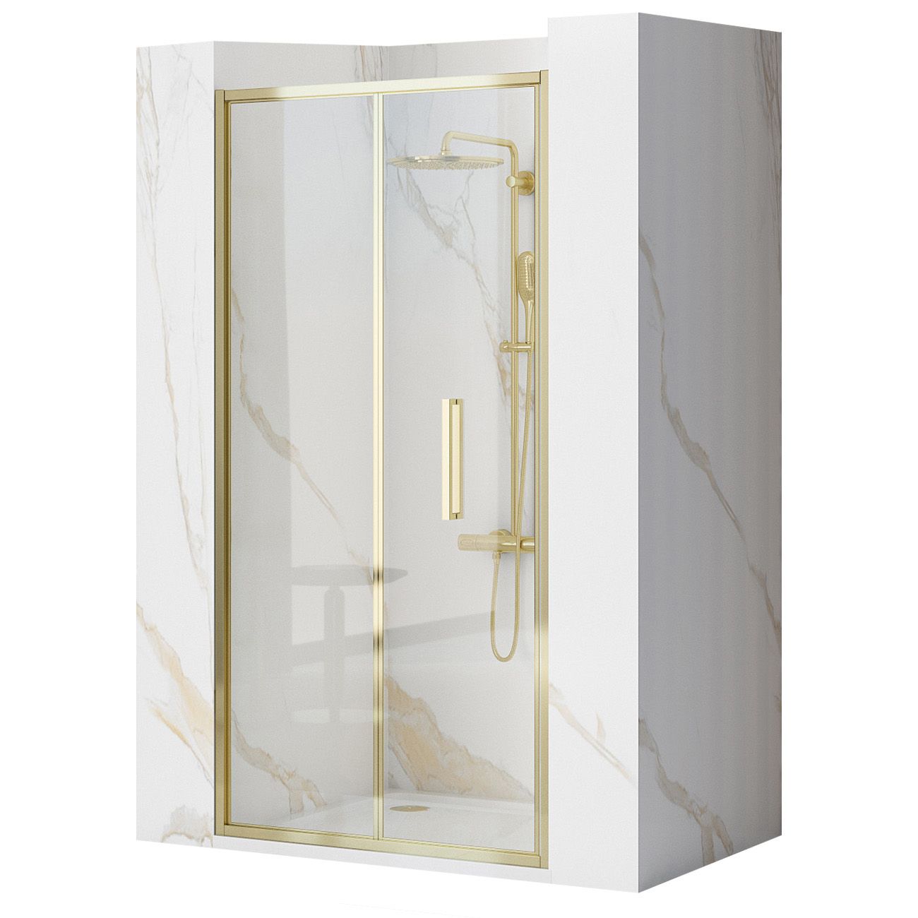 Tuš vrata REA Rapid Fold 80 Gold