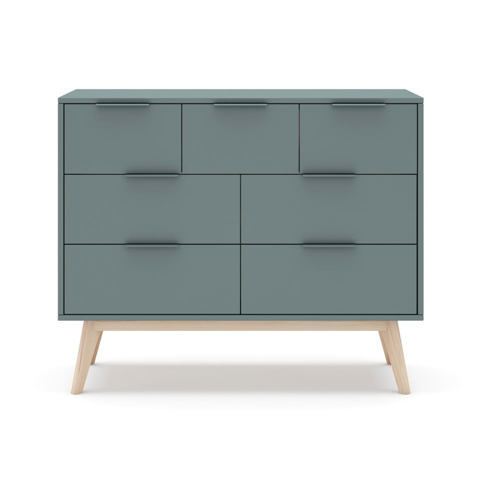 Komoda prljavo zelena 120x83x40 cm Pisco – Marckeric