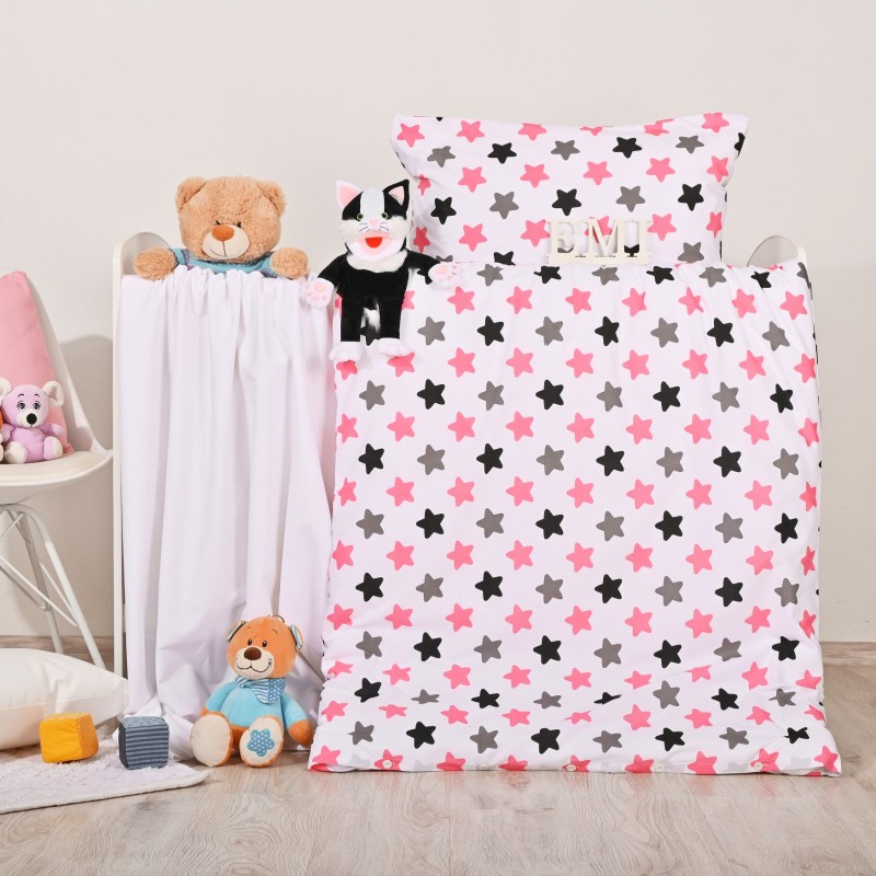 Dječja posteljina Zvijezde ružičaste EMI, Dječji set 90x130 + 45x65