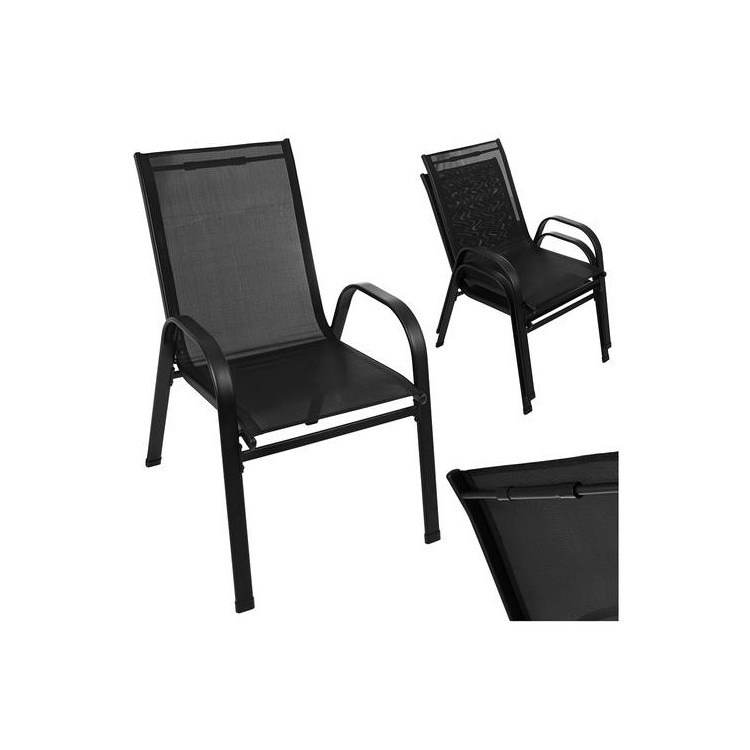 Set crnih vrtnih stolica - 2 kom.