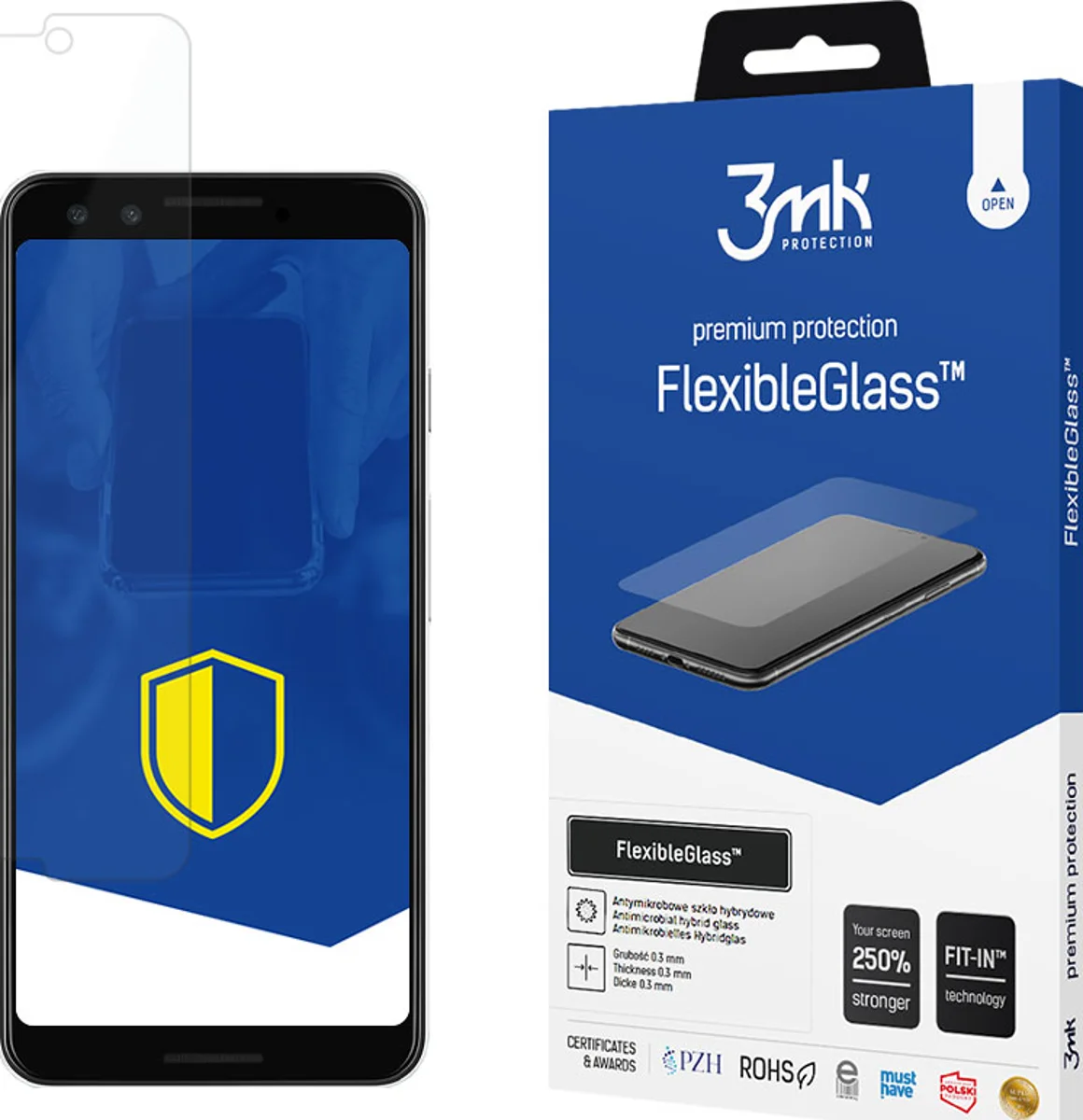 Zaštitno staklo 3MK FlexibleGlass Google Pixel 3 Hybrid Glass
