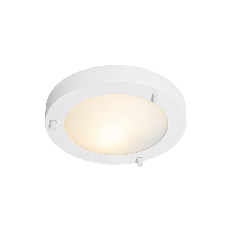 Moderna stropna svjetiljka bijela 18 cm IP44 - Yuma