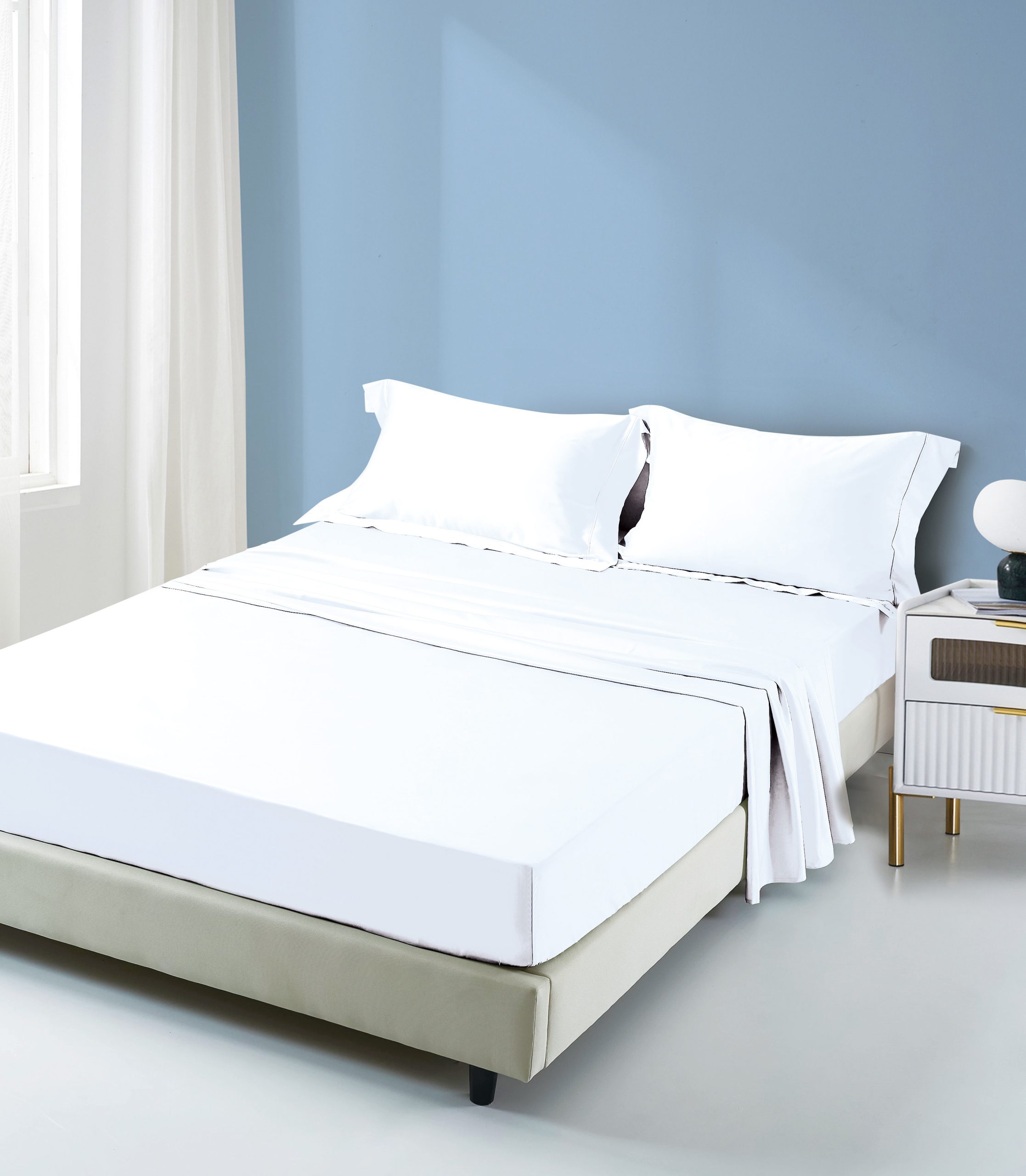 Pamučna plahta-BIJELA 200x220 cm +30cm