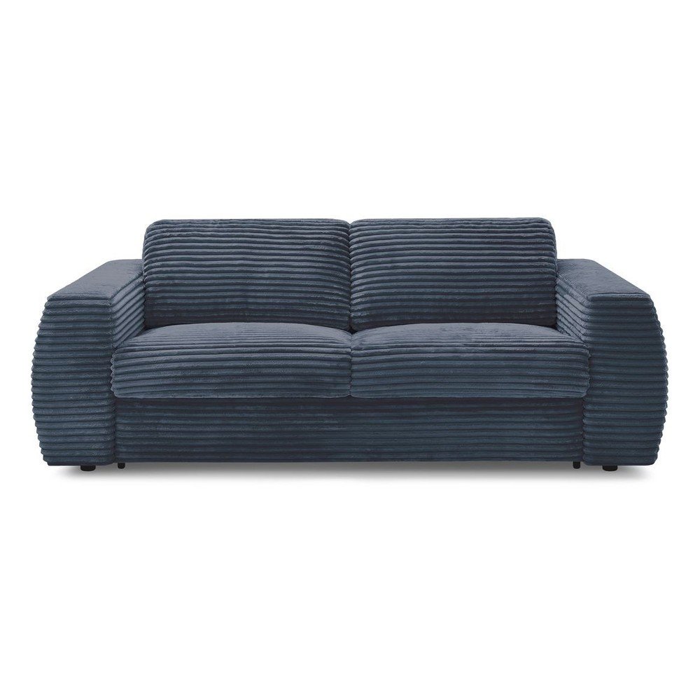 Tamno plava sofa za spavanje/sklopiva od samta 240 cm Hugo – Bobochic Paris
