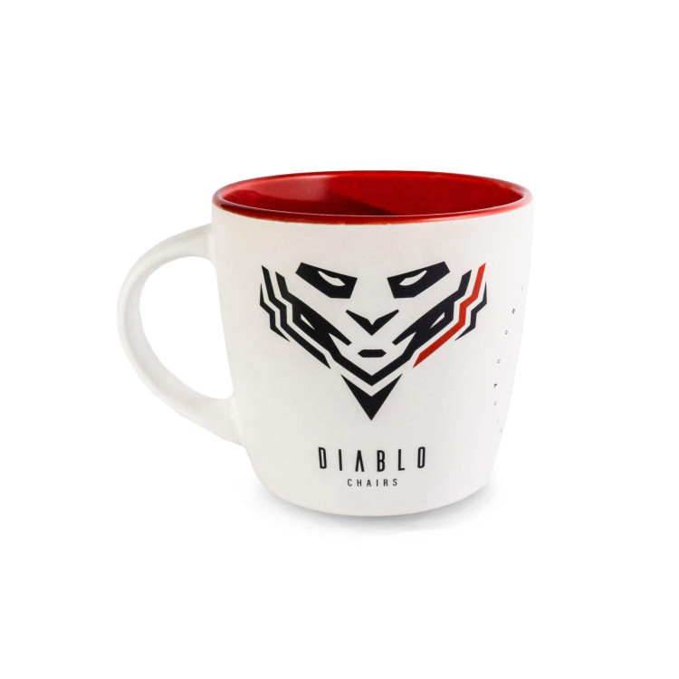 Diablo Chairs šalica u bijelo-crvenoj boji