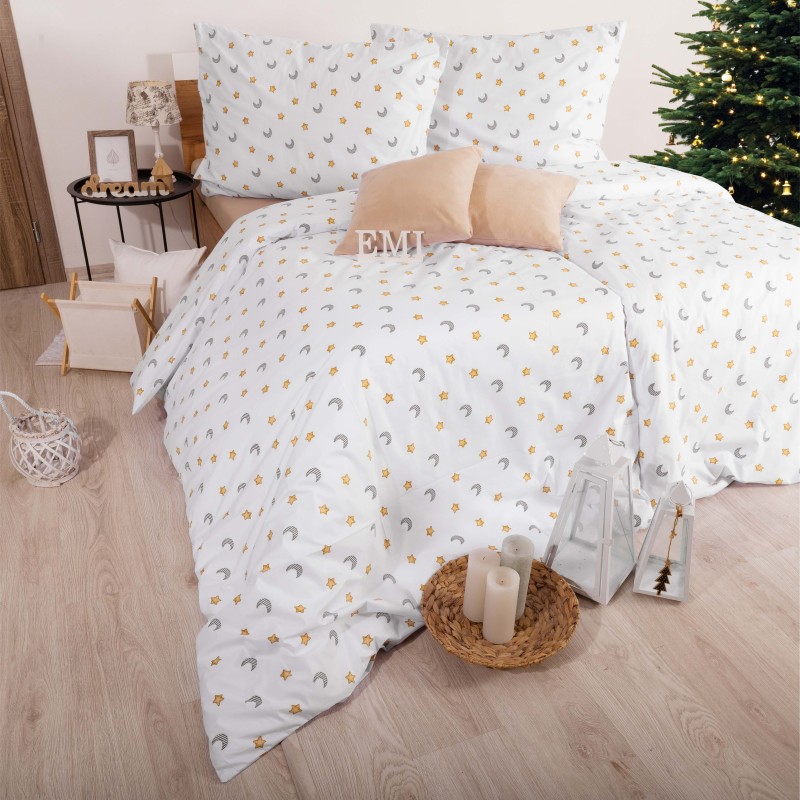 Pamučna posteljina Moonlight EMI, Standardni krevet za jednu osobu uključuje 1x 140x200 + 1x 70x90