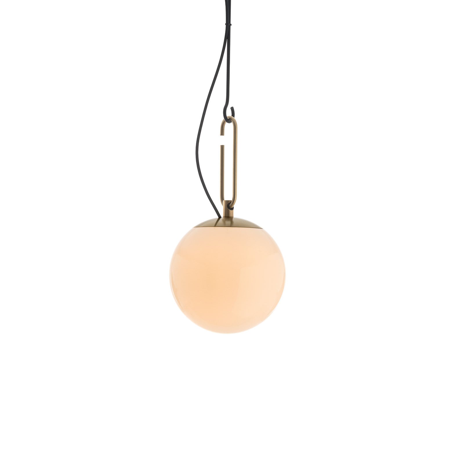 Staklena viseća lampa Artemide nh, Ø 22 cm