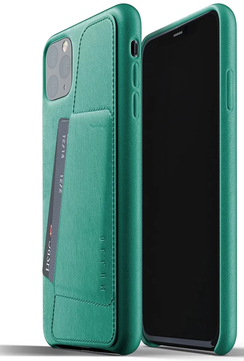 Maska MUJJO Full Leather Wallet Case for iPhone 11 Pro Max - Alpine Green (MUJJO-CL-004-GR) 
