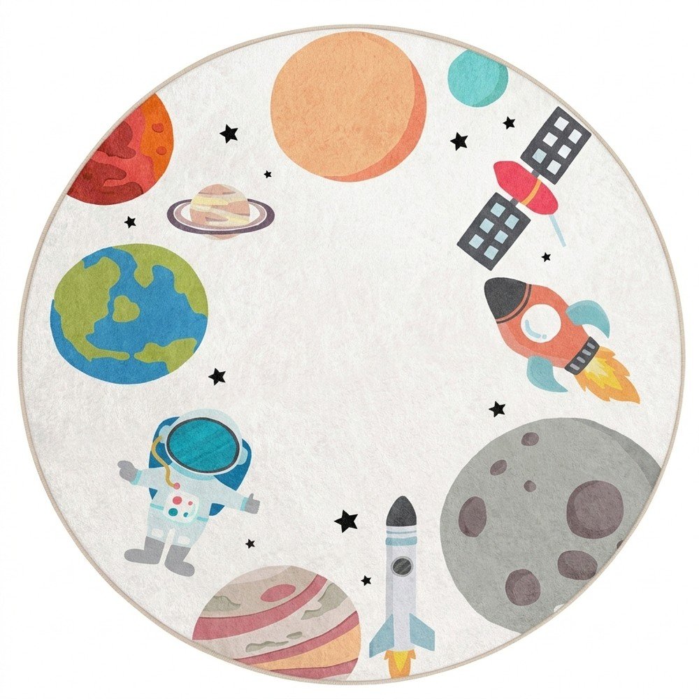 Periv dječji tepih za igru ø100 cm Space Trip – Mila Home