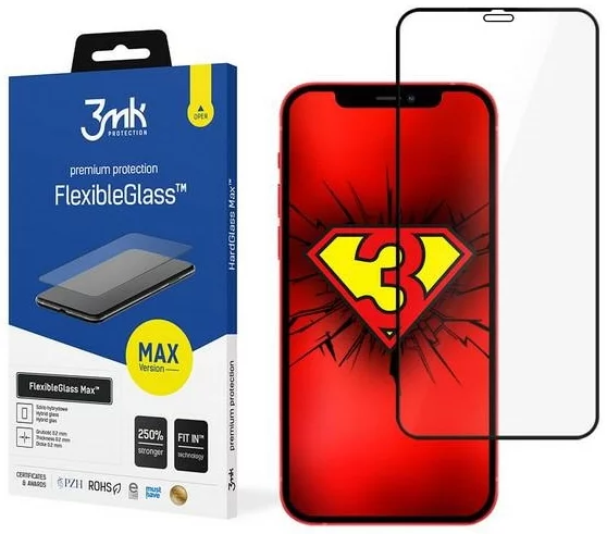Zaštitno staklo 3MK Apple iPhone 12 mini Black - 3mk FlexibleGlass Max