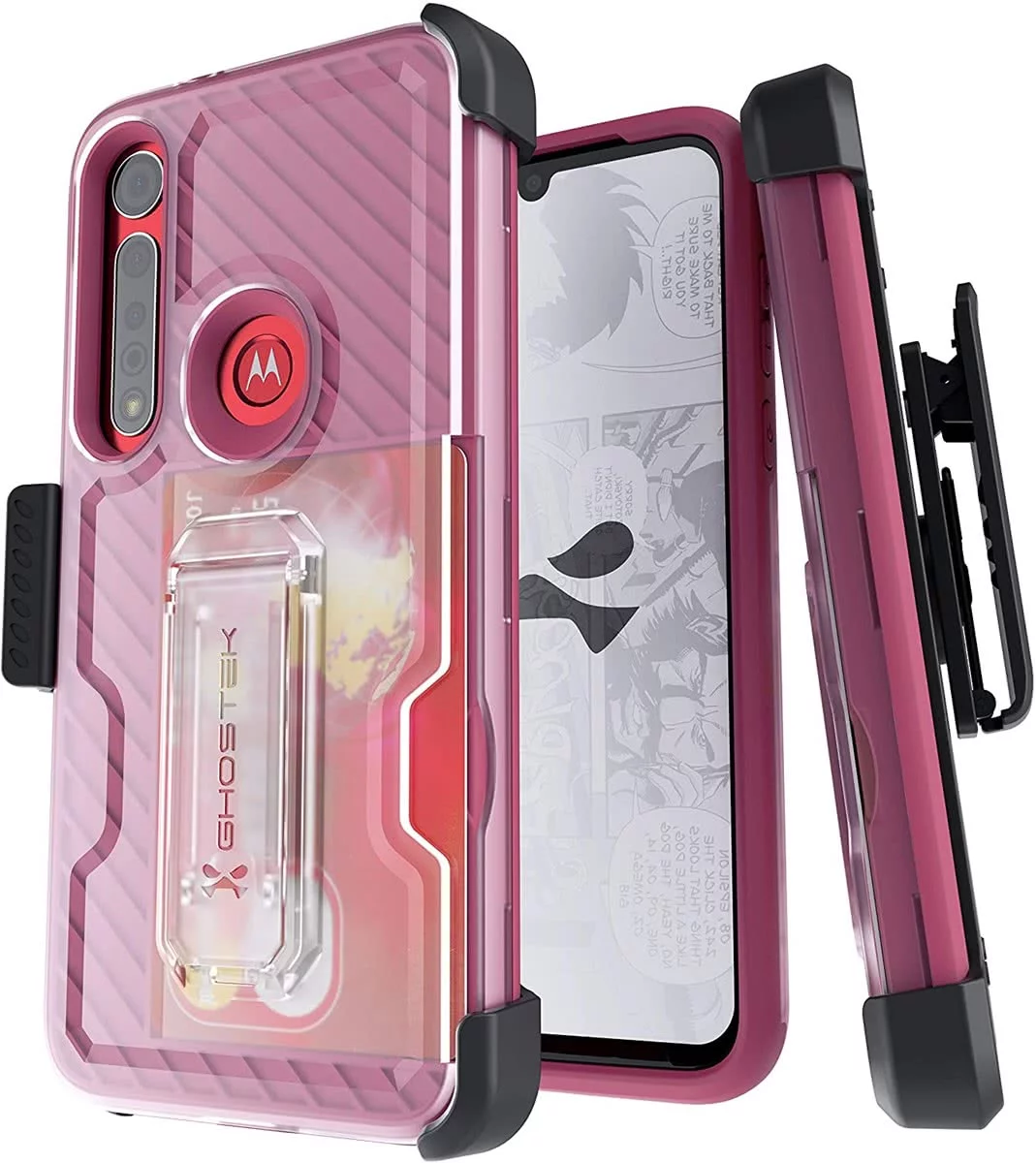 Maska GHOSTEK IRON ARMOR 3 MOTOROLA MOTO G8 PLUS PINK (GHOCAS2406)