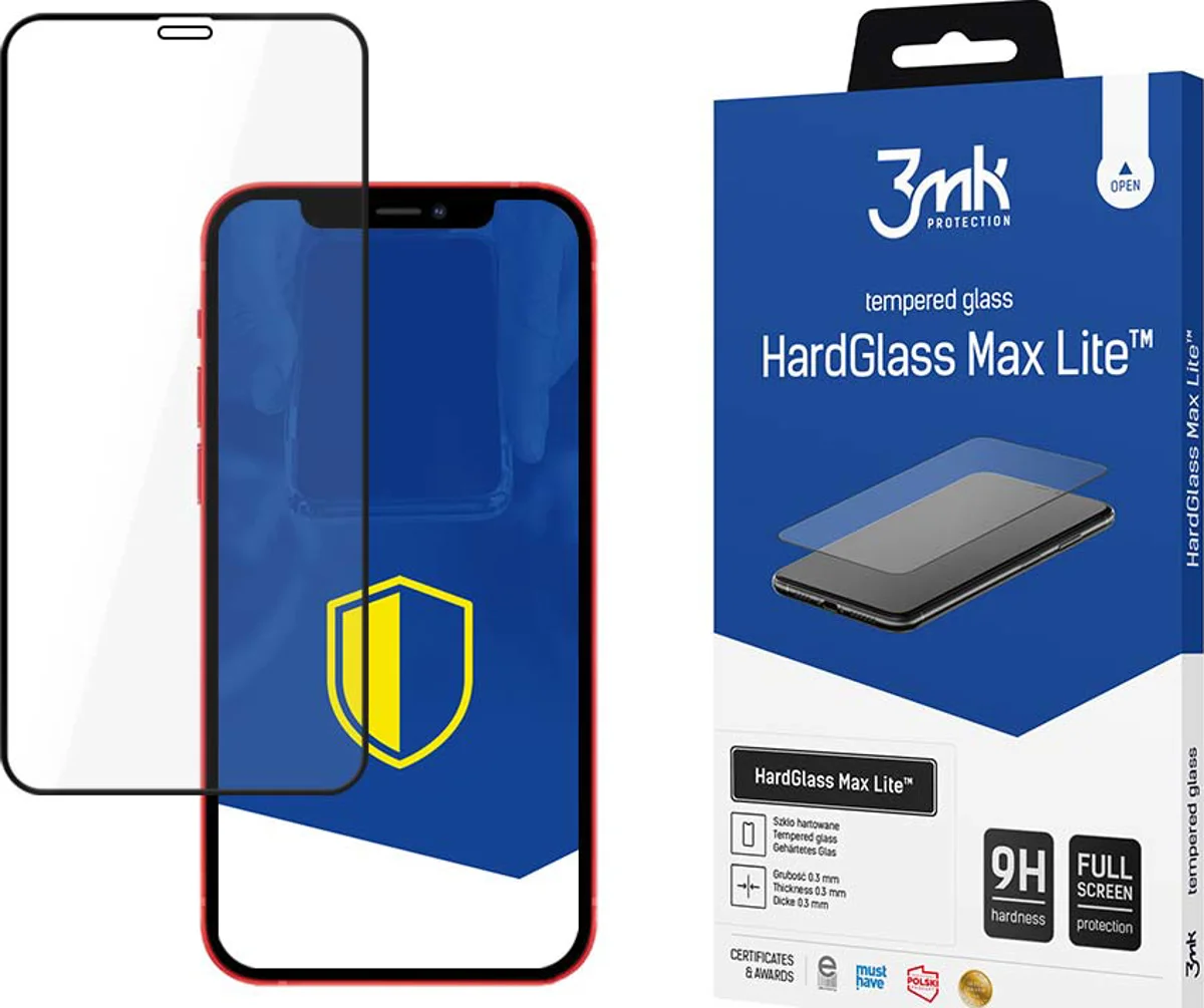 Zaštitno staklo 3MK HG Max Lite iPhone 12/12 Pro 6,1" black 