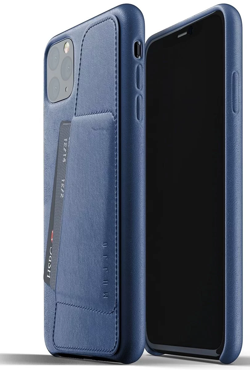 Maska MUJJO Full Leather Wallet Case for iPhone 11 Pro Max - Monaco Blue (MUJJO-CL-004-BL) 
