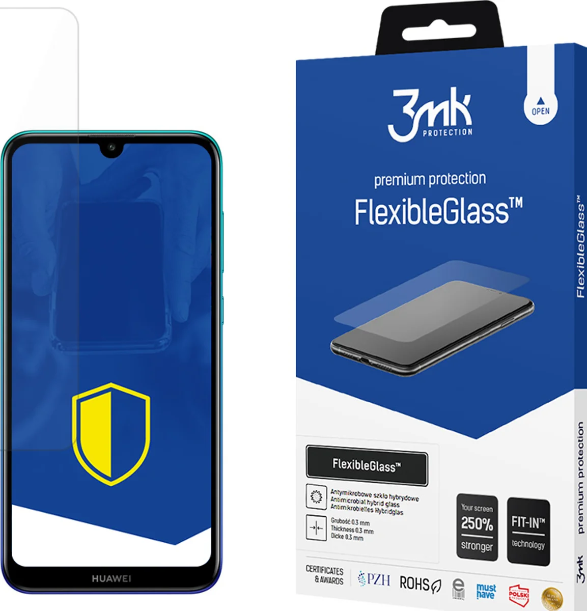 Zaštitno staklo 3MK FlexibleGlass Huawei Y7 2019 Hybrid Glass