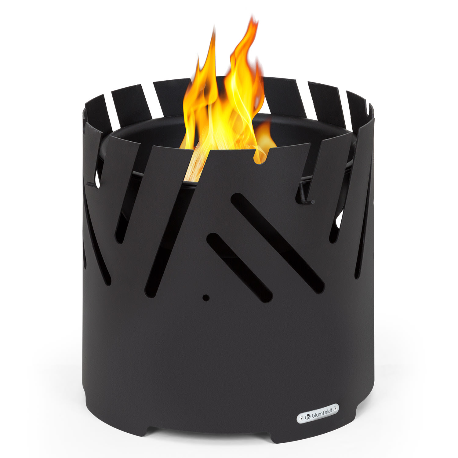 Blumfeldt Kruna 3 u 1, ognjište, Ø 46 cm, otporna na vodu i mraz, ploča za roštilj, rešetka za roštilj, daska od bambusa