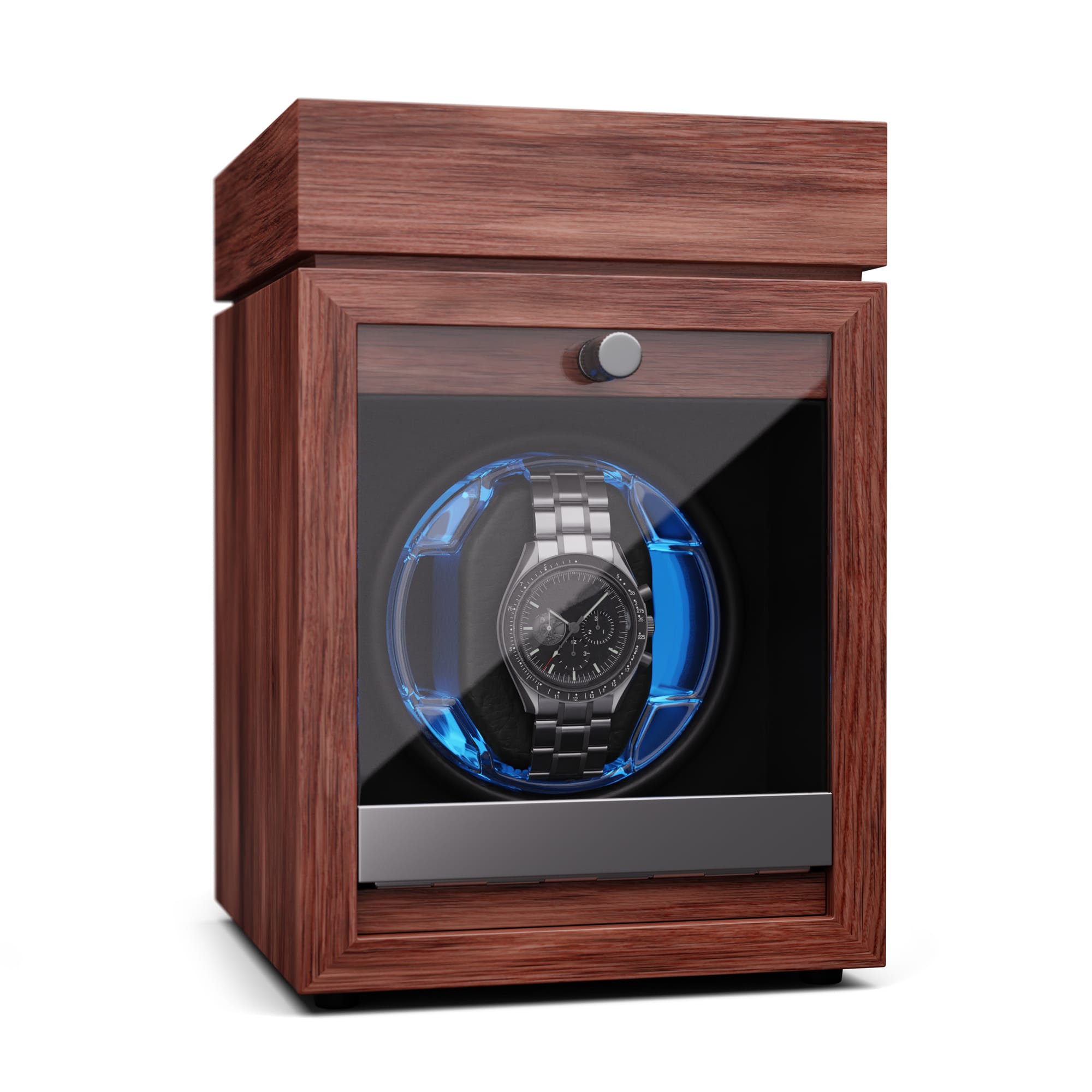 Klarstein Brienz 1, navijač za sat, 1 sat, 4 moda, drveni izgled, plavo unutarnje osvjetljenje