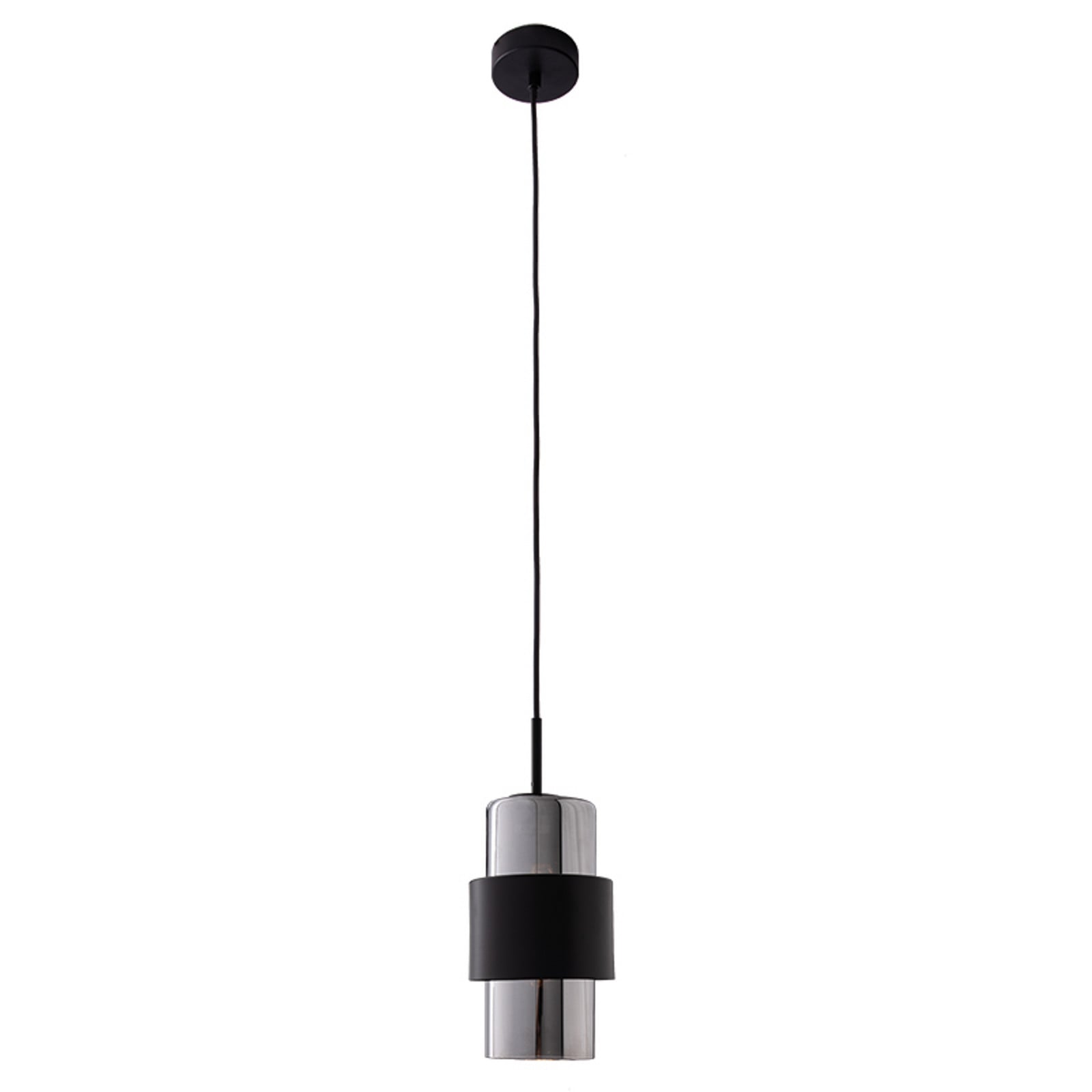 Viseća lampa 22002 od stakla i metala mat crna