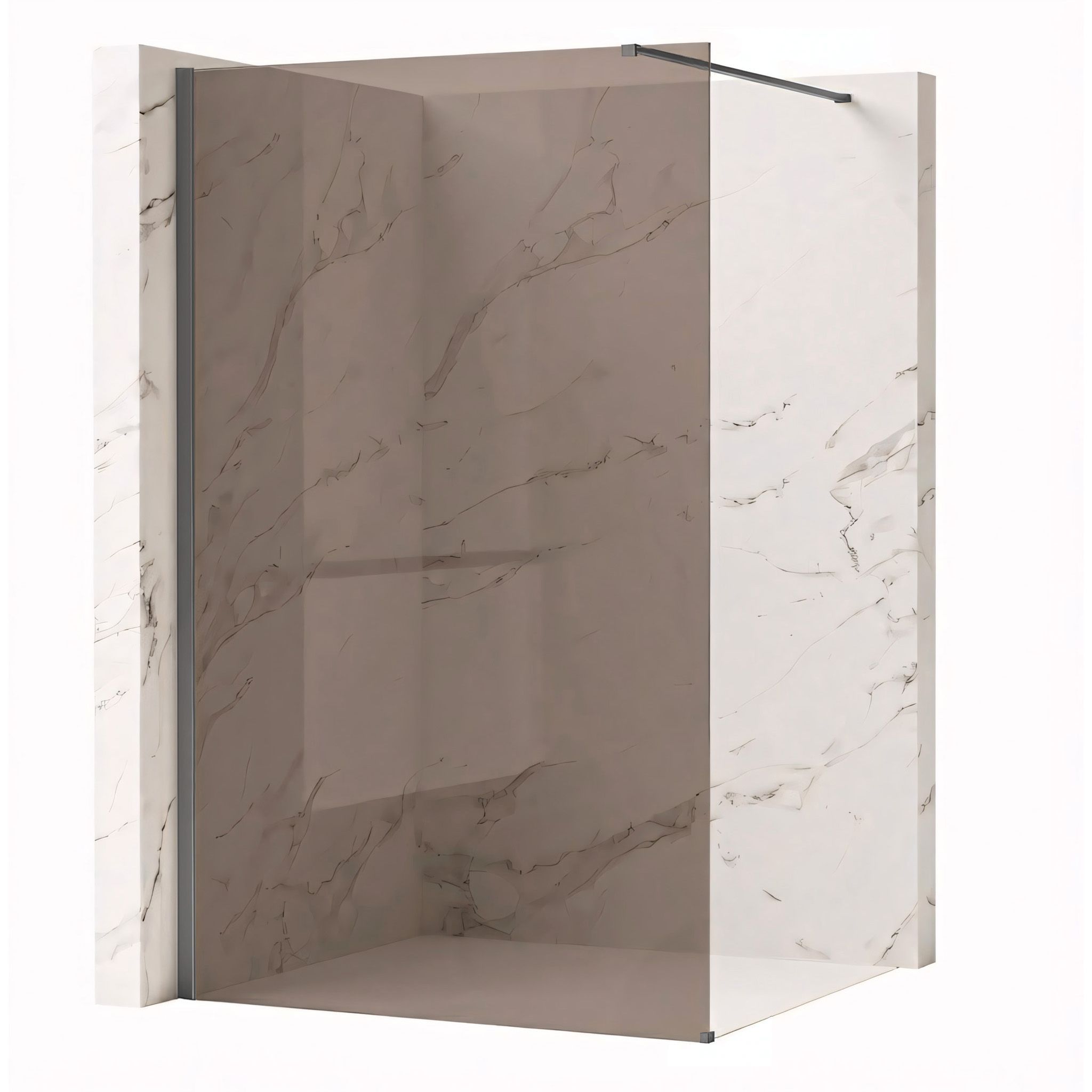 Tuš zaslon Rea Flexi Brown / Titan 90