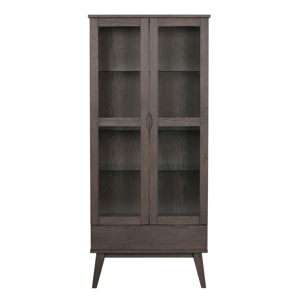 Smeđa vitrina u dekoru hrasta 82x185 cm Filippa – Rowico