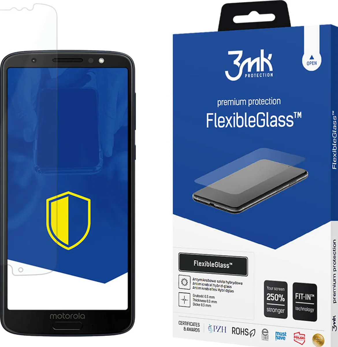 Zaštitno staklo 3MK FlexibleGlass Motorola Moto G6 Hybrid Glass
